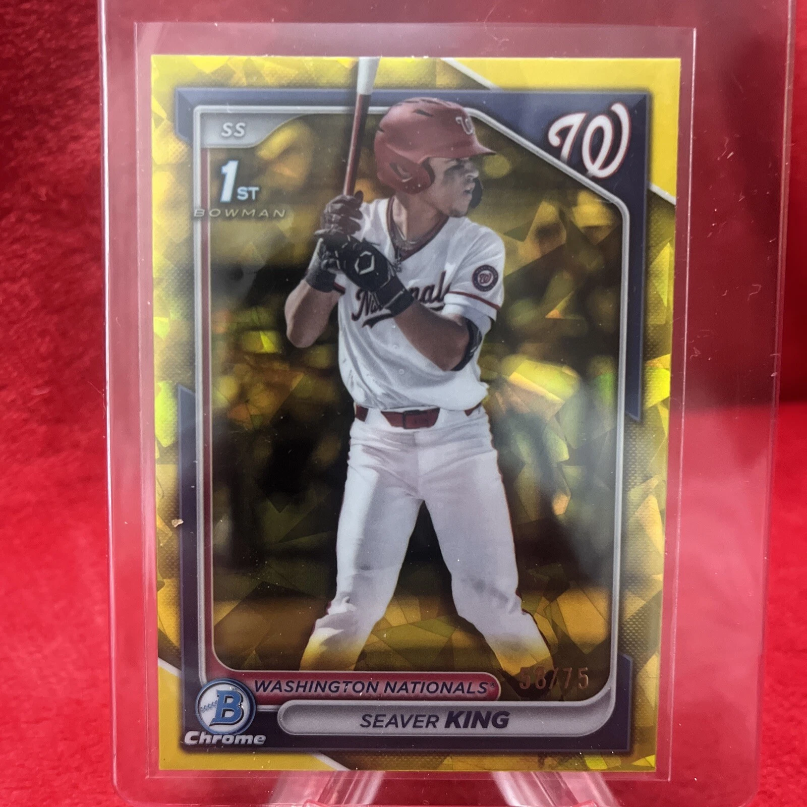 2024 Bowman Chrome Draft Sapphire Edition - Seaver King #BDC-62 Yellow /75 (RC)