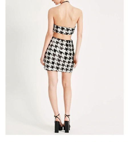 Miss Shop Mini Party Dress in Assorted Black/White Size: 14 - Picture 3 of 3