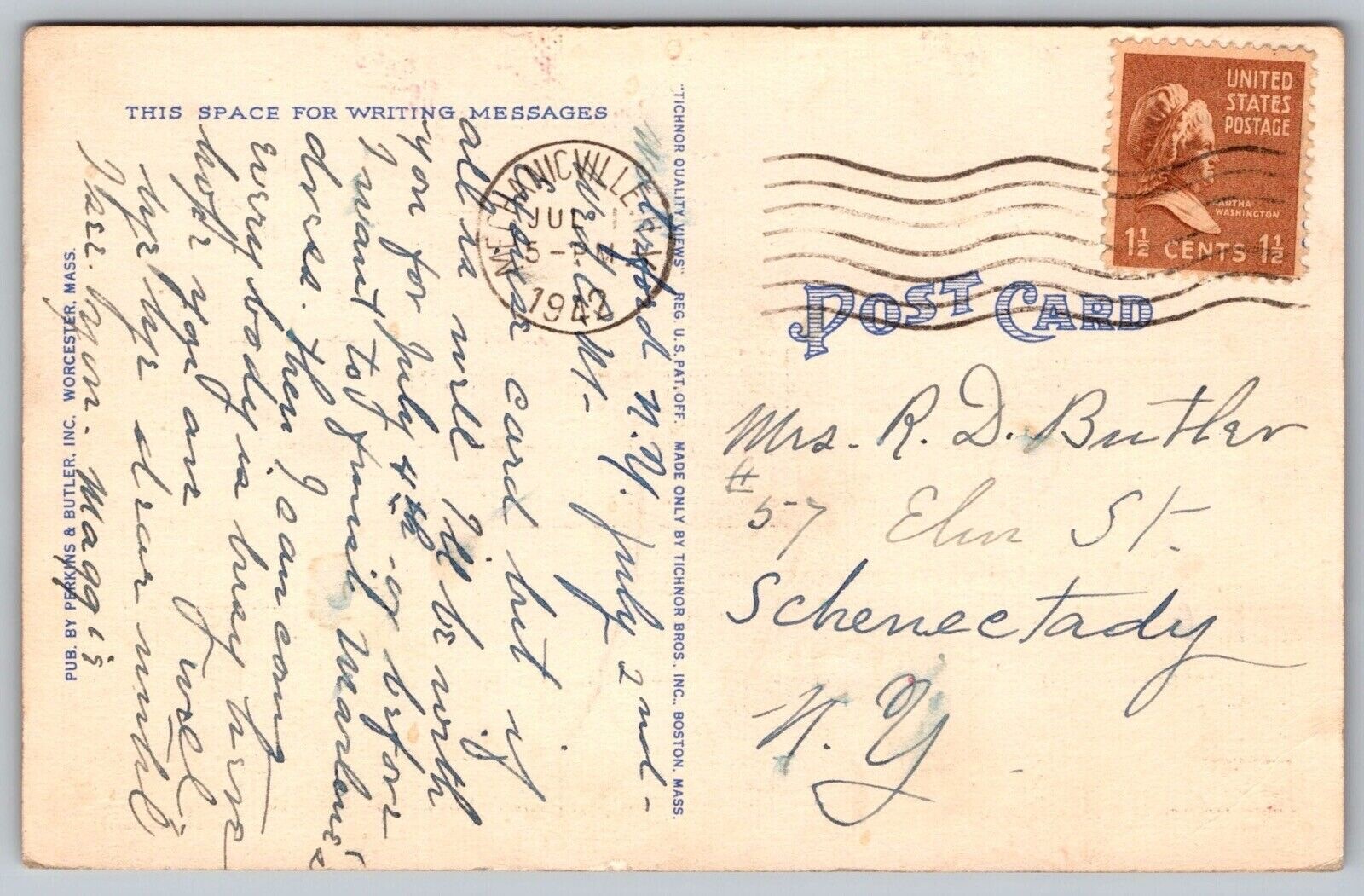 Bancroft Hotel Worcester MA Massachusetts Linen Postcard PM