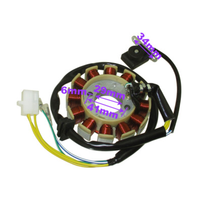 Ignition Stator 8 Coils 5 Wires For 125cc-180cc 4-Stroke Go Kart And Scooter Engines