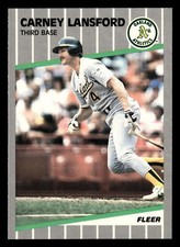 Carney Lansford 1989 Fleer #16 Oakland Athletics BUY3GET1FREE