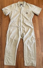 Dickies Coveralls Tan Mens Short Sleeve Chest 44 Length Short Workwear Jumpsuit