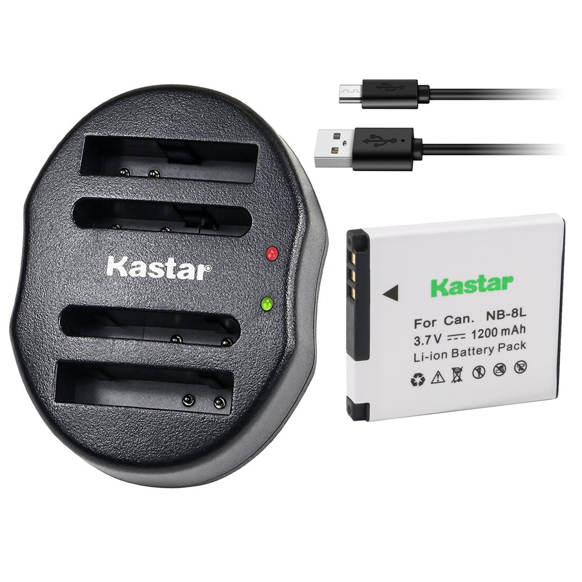 Kastar AC Charger For Canon NB-8L Battery & CB-2LA/CB-2LAE Charger – 1200mAh Li-Ion Replacement