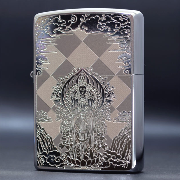 Goddess Of Mercy Silver Metal Plate Chrome Buddha God New