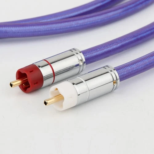 Par de cables de interconexión de audio enchapados en oro de 24K OCC de alta gama - Imagen 3 de 6