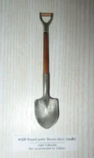 MINIATURE DOLLHOUSE 1:12 SCALE SIR THOMAS THUMB ROUND POINT SHOVEL - 509