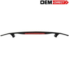 IKON MOTORSPORTS Universal Gloss Black Rear Trunk Spoiler With 3rd Brake Light – ABS Plastic