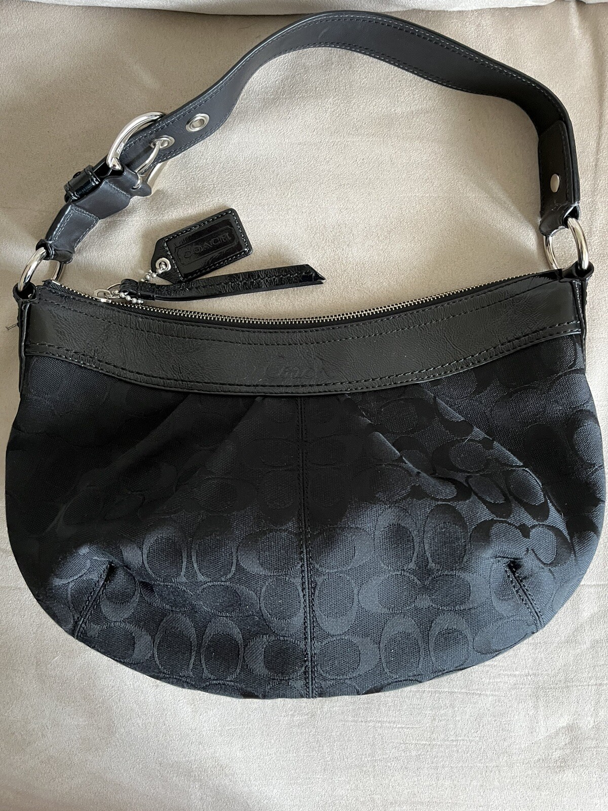 Coach Signature Hobo Shoulder Bag black E0960F13740 Gem