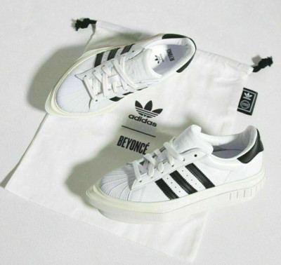 Adidas Beyoncé Superstar Platform UK 6,5 Limited Edition in White Black Strip