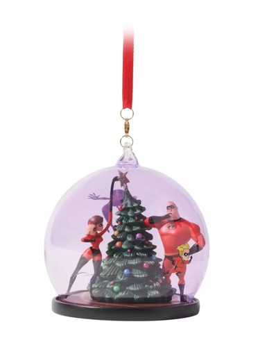 Disney 2024 The Incredibles Glass Globe Sketchbook Ornament New - Picture 3 of 4