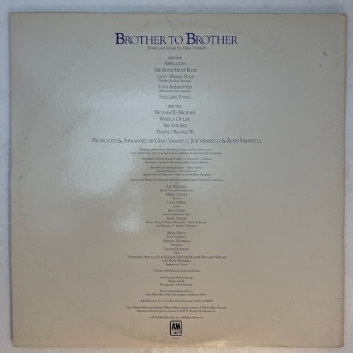Gino Vannelli – Brother To Brother Vinyl, LP 1978 A&M Records – SP-4722 - Picture 3 of 4