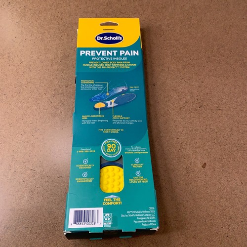 Dr Scholl's Mens Shoe Size 8-14 Trim To Fit Prevent Pain Protective Insoles NWT - 第 8/9 張圖片