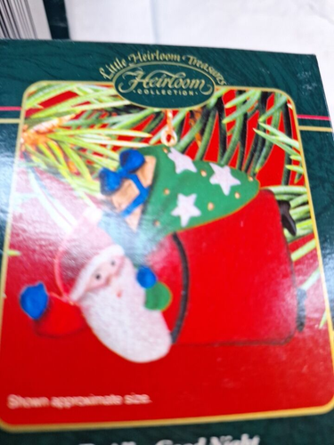 To All A Good Night`1988`Santa With His Bag Of Gifts,Carlton Cards Tree Ornament - Picture 2 of 7