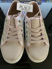 The Childrens Place Youth size 3 pink glitter sneakers New girls