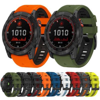 Quick Fit Silicone Watch Band Strap For Garmin Fenix 6X 7X Pro EPIX  5X S70