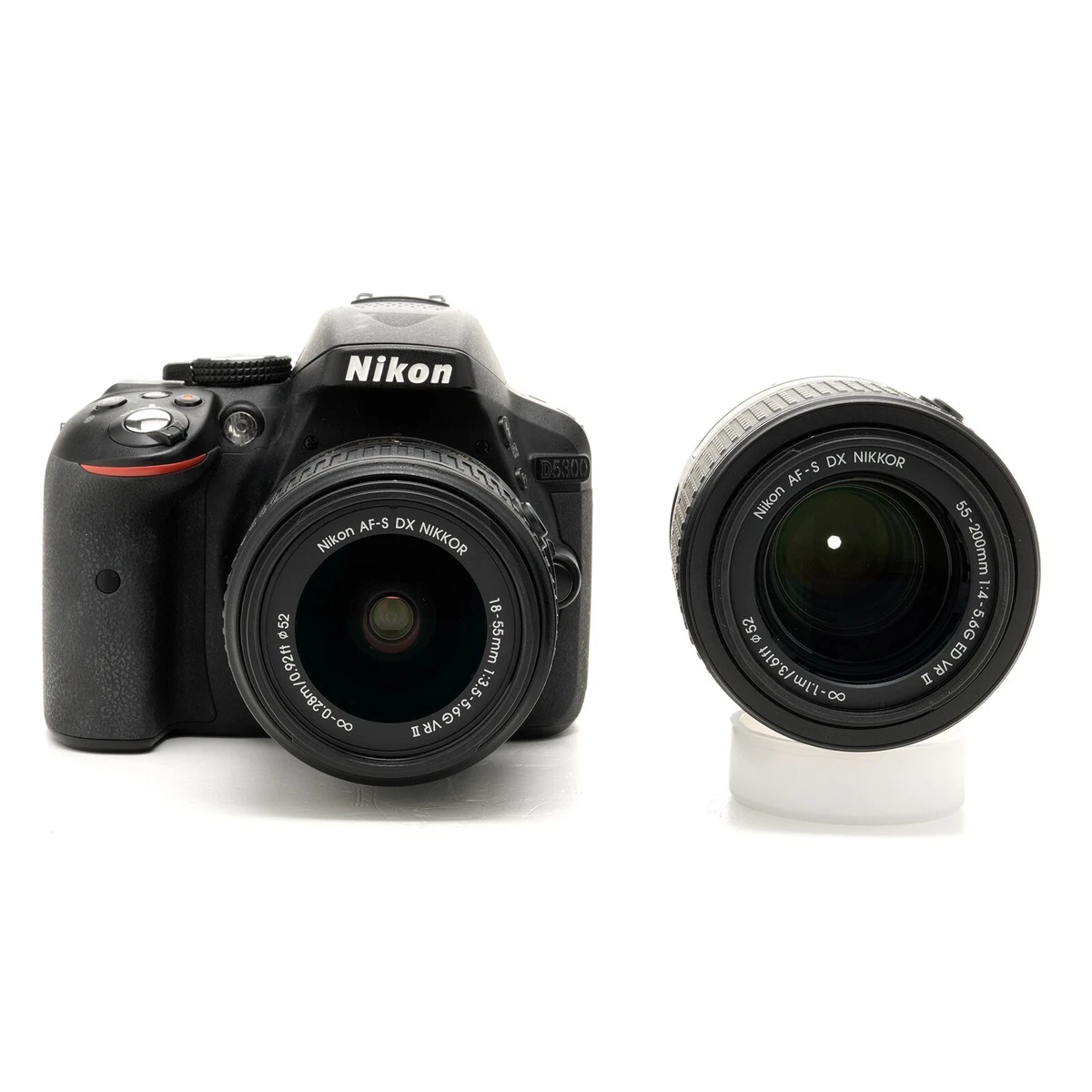 Nikon D5300 DSLR Camera w/ 18-55mm & 55-200mm G VR II DX Lenses - S.Count ≤ 3K