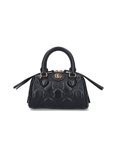 GUCCI Matelasse Black Leather Top Handle Bag New And Authentic