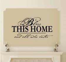 Bless This Home - LARGE- Vinyl Decal Home D cor 20" x 40"