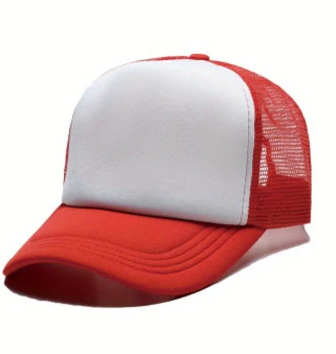 Custom Red Trucker Hat, Mesh Back Foam Front Cap Personalized Trucker hat - Picture 2 of 3