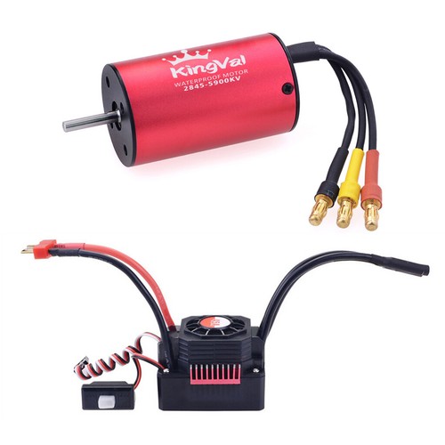 KingVal 2845 3800/4400/5900KV wasserdichter bürstenloser Motor + 45A ESC für 1/14 RC Auto - Bild 13 von 14