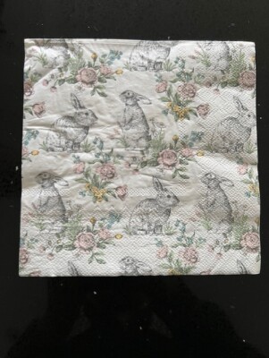 5 Papierservietten Ostern FRÜHLING, Decoupage, Kunst, leuchtende Augen - ''Wasserschiff unten''