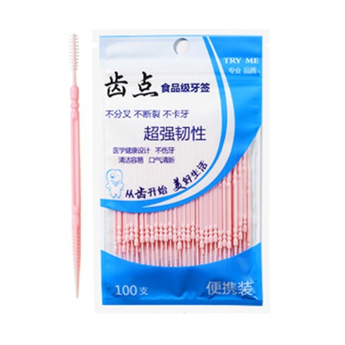 Interdentalbürste Sticks 100tlg Dental Bürsten Zahnreinigung Zahnzwischenraum - 第 26/27 張圖片