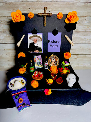 Mini Ofrenda Para Dia De Muertos Day Of The Dead Offering Table 8x10 Inches