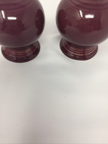 ROUND BALL BULB SALT & PEPPER SHAKERS mulberry purple FIESTA new - Picture 6 of 6