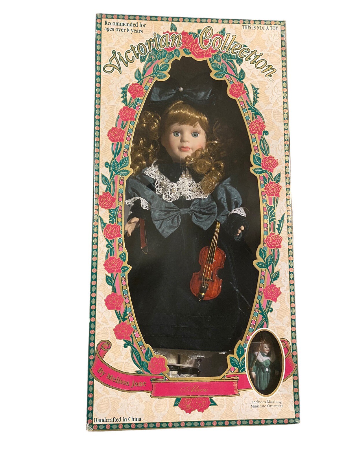 1995 Victorian Collection Approx 16" Porcelain Doll Melissa Jane “Alice