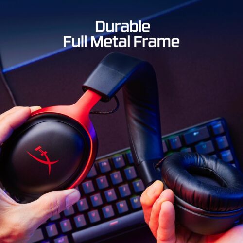 HyperX Cloud III Wired Gaming Headset PC/PS5/Xbox Series X|S Black/Red - Picture 6 of 8