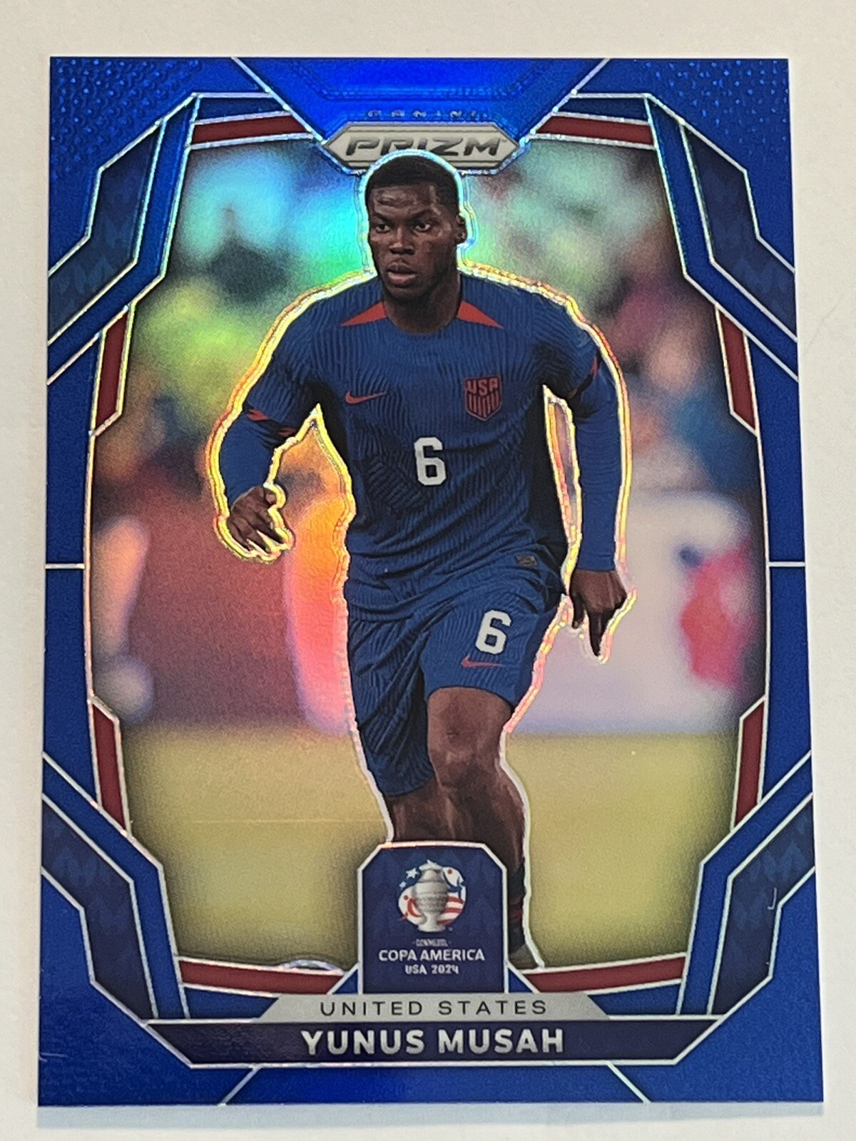 2024 Panini Prizm Copa America Yunus Musah BLUE Parallel #/110 USA USMNT RARE!