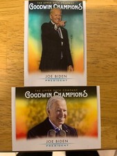 2-2021 Upper Deck Goodwin Champions JOE BIDEN President  card #s 2 & 78 