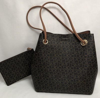 Calvin Klein Brown Signature Large 