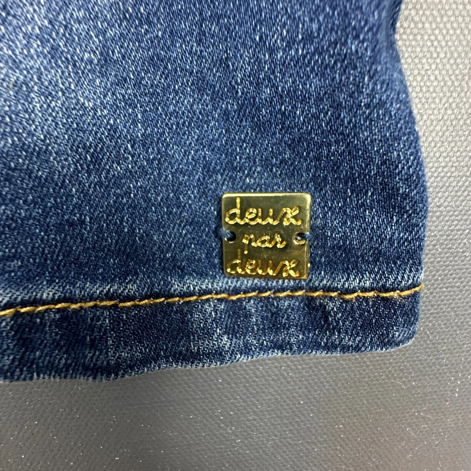 Falda vaquera Deux Par Deux para niñas talla 5 azul bordada floral caniche falda vaquera Foto 2 de 4