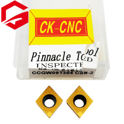 2PC CCGW09T304 CBN-2 CCGW32.5 Gold Super Hard Boron Nitride Blade Hardened Steel