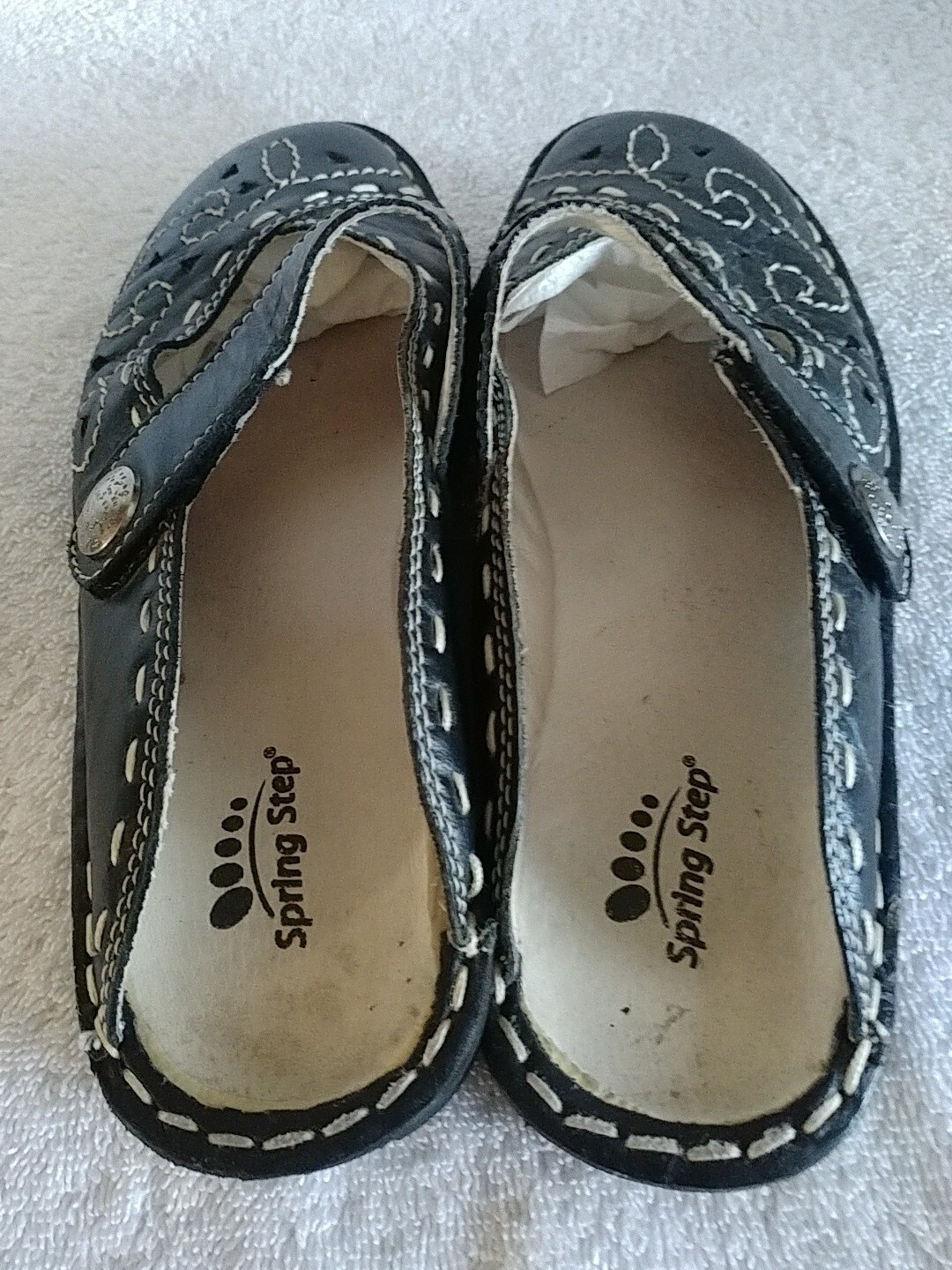 Spring Step Blk Open Back Adjustable Strap Mary J… - image 7