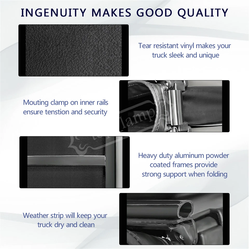 8FT Roll Up Tonneau Cover For Chevy Silverado GMC Sierra 1500 2500 3500HD 07-13 Foto 4 de 4