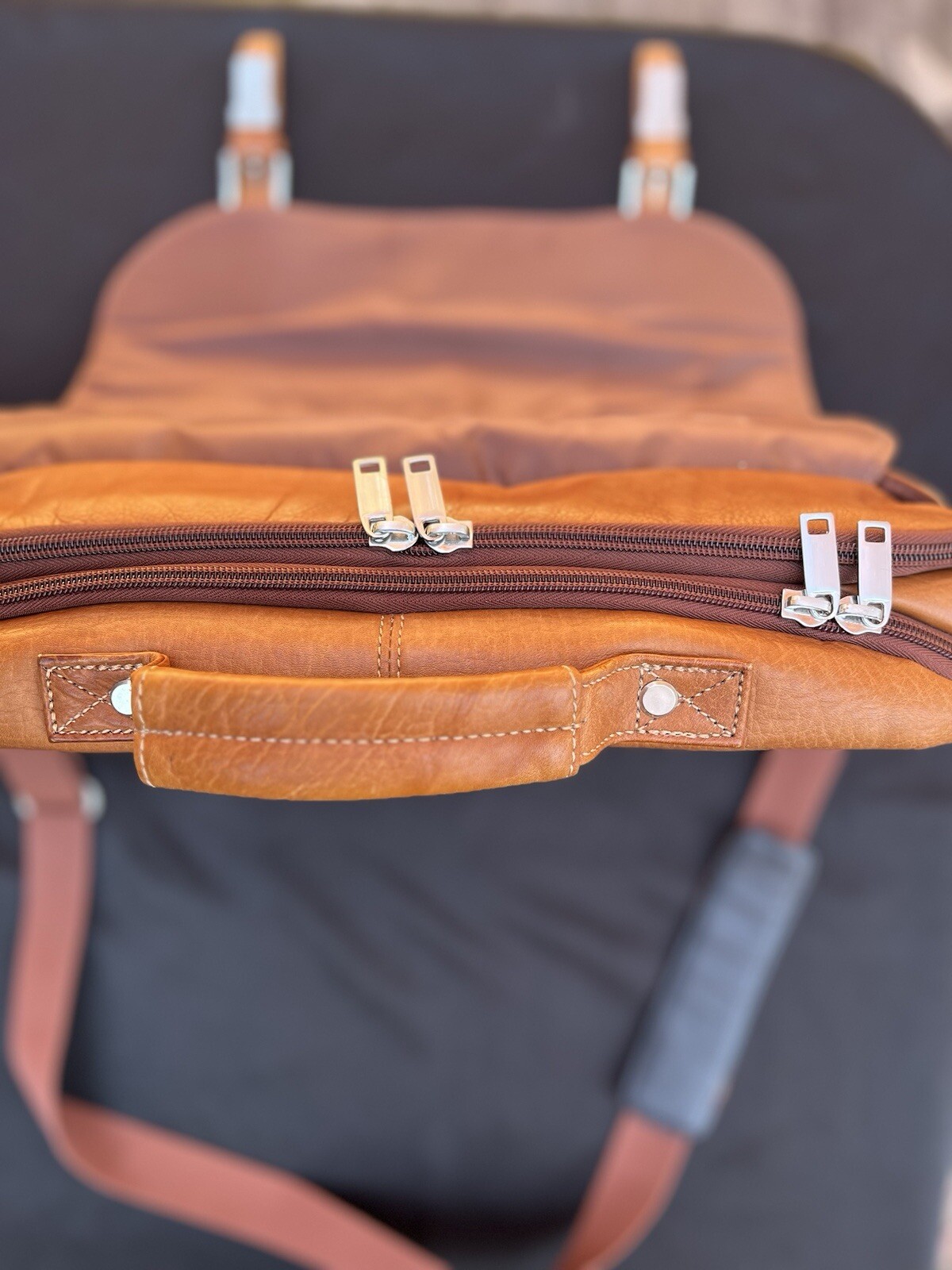 Wilson’s Leather Computer Bag Brown Computer Brie… - image 14