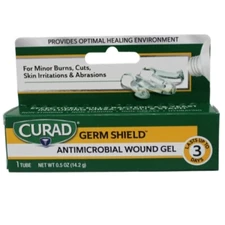 9 Pack Curad Silver Solution Antimicrobial Wound Gel, No Sting 0.5 Oz Each