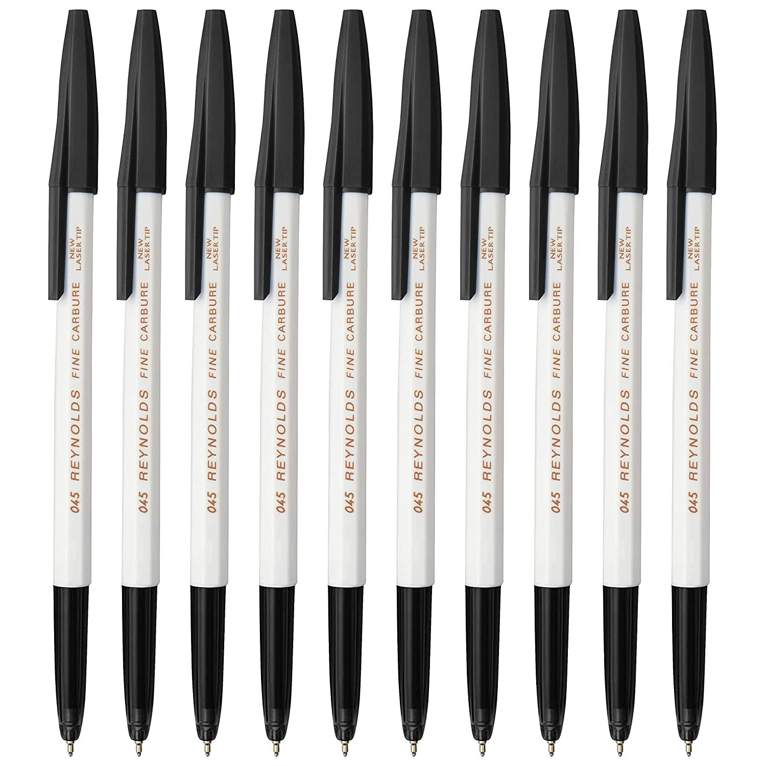 Reynolds 045 Ball Pens | Fine Point (0.7mm) | Black Ink | 10 Count