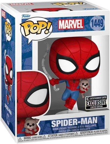 Funko Pop Marvel Spider-Man w/ Sandwhich (Dog) Figure w/ Protector EE Exclusive
