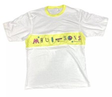 Vintage 80 s RARE Maui and Sons Spellout 1988 T Shirt Large 21 x26 USA Tee