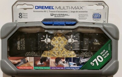Oscillating Tool Cutting and Variety Kit Steel Black with Storage Case (8-Piece)