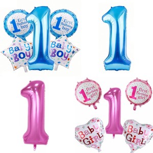Detalles De 5 Piezas 1º Globo De Cumpleanos Juego Aluminio Helio Nino Nina Baby Shower Detalles De 5 Piezas 1º Globo De Cumpleanos Juego Aluminio Helio Nino Nina Baby Shower
