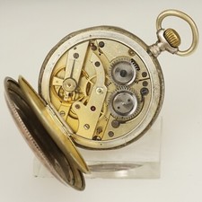 Rare Antique Silver Pocket Watch Men's no fusee duplex chronometer repeater RAR