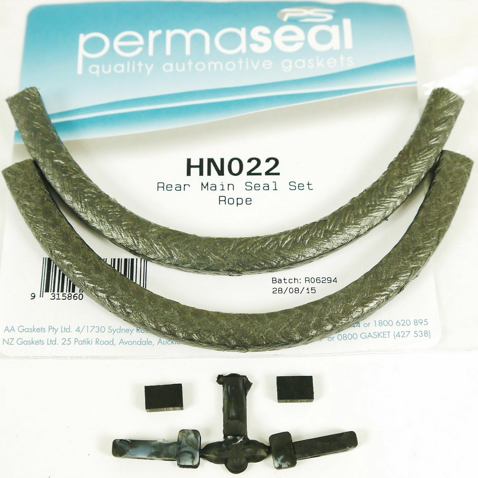 HOLDEN V8 253 308 304 EFI 5.0L ROPE REAR MAIN SEAL GRAPHITE PERMASEAL