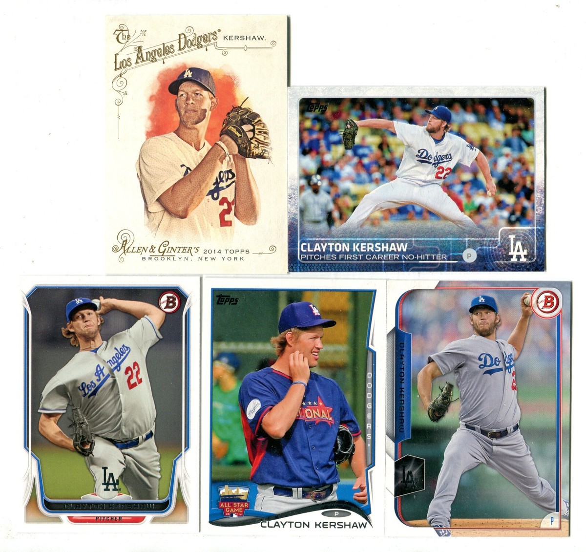 Clayton Kershaw Baseball Trading Card Lot LA LOS ANGELES DODGERS (LOT 43)