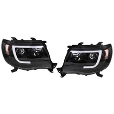Labwork Right+Left Headlights For Toyota Tacoma 2005-2011 LED Projector Black