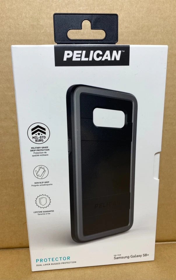 Funda Pelican Protector Samsung Galaxy S8+ Plus Negra Gris - Delgada Doble Capa Foto 3 de 4