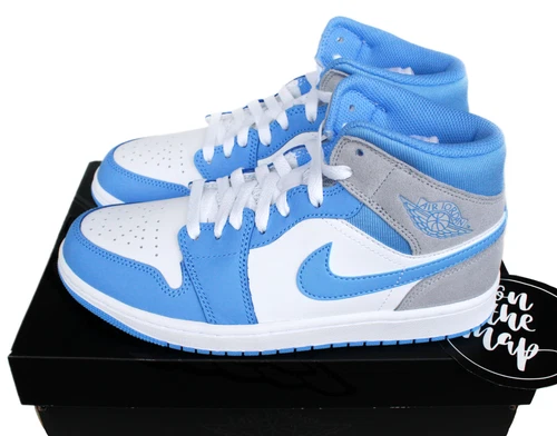 Nike Air Jordan 1 Retro Mid SE University Blue Grey UK 5 6 7 8 9 US DX9276-100